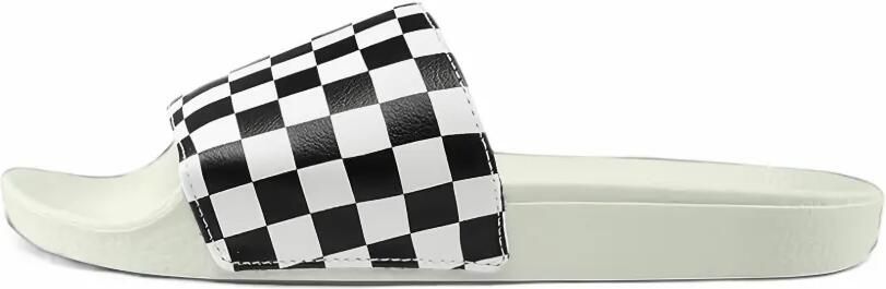 Vans checkerboard-pattern slides Zwart