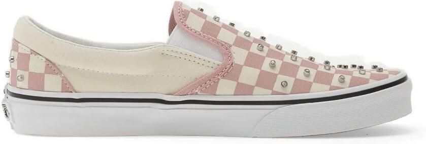 Vans Classic geruite sneakers verfraaid met studs Roze