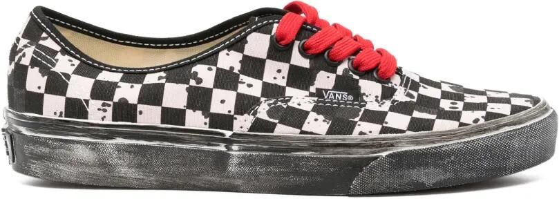 Vans Gerafelde sneakers met geruite print Zwart