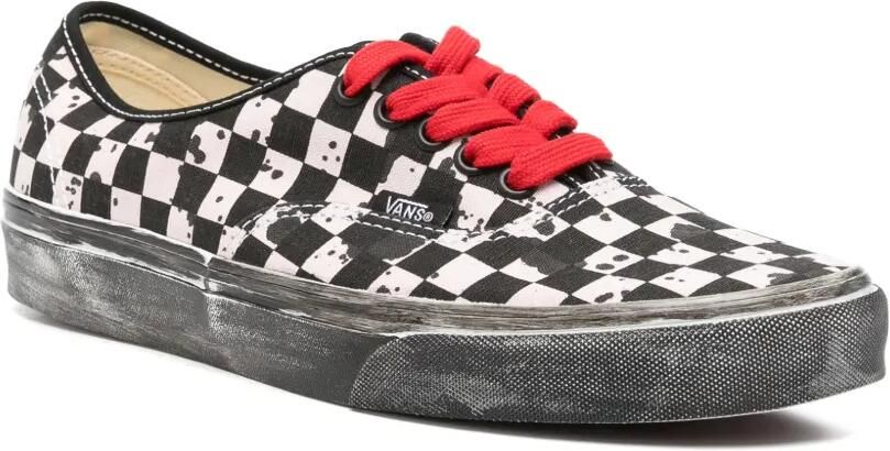 Vans Gerafelde sneakers met geruite print Zwart - Foto 2