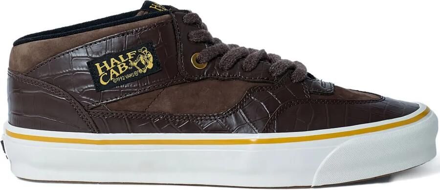Vans Half Cab 33 Vibram sneakers met krokodillen-reliëf Bruin