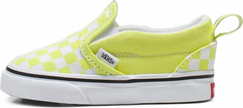 Vans Kids Checkerboard Slip-On V sneakers Geel