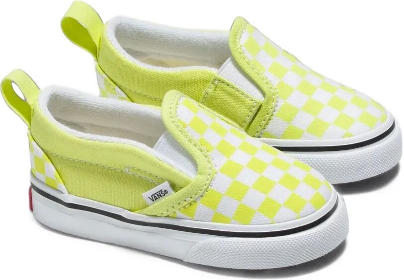 Vans Kids Checkerboard Slip-On V sneakers Geel - Foto 2