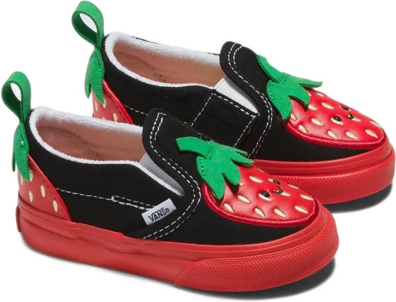 Vans Kids Classic slip-on strawberry-print sneakers Zwart - Foto 2