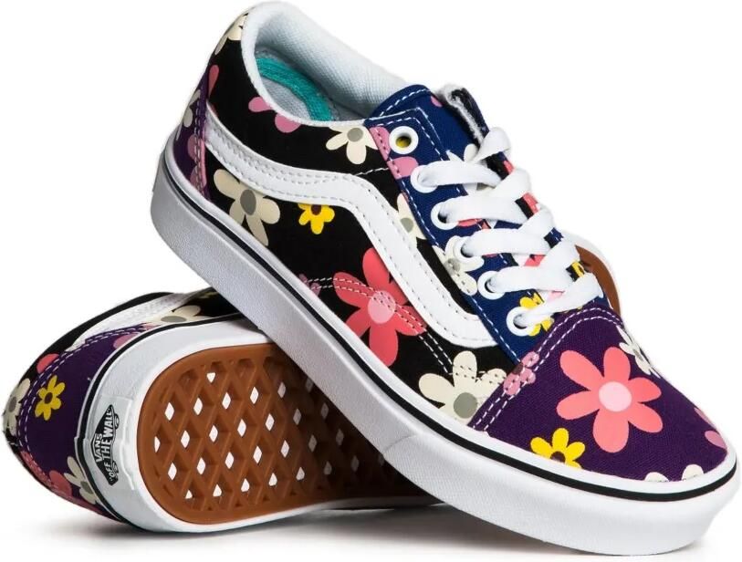 Vans Kids ComfyCush Old Skool "Purple Blue Multi" sneakers Zwart