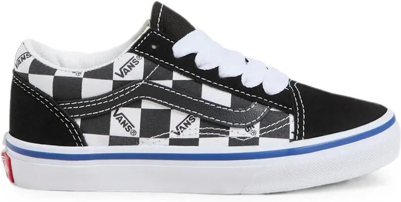 Vans Kids Old Skool geruite sneakers Zwart