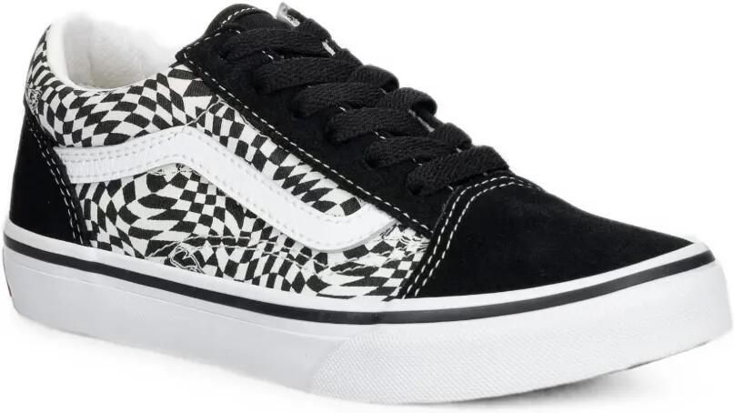 Vans Kids Old Skool geruite sneakers Zwart