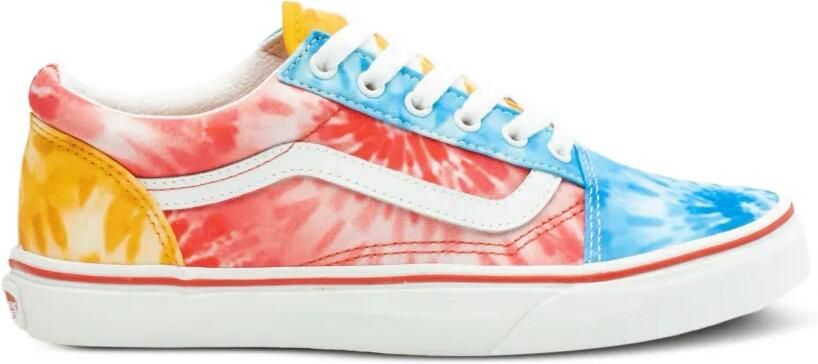 Vans Kids Old Skool GS sneakers met tie-dye colourblocking Wit