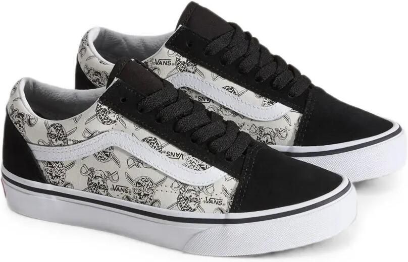 Vans Kids Old Skool sneakers met doodskopprint Wit