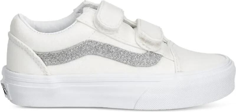 Vans Kids Old Skool sneakers met klittenband en glitters Wit - Foto 4