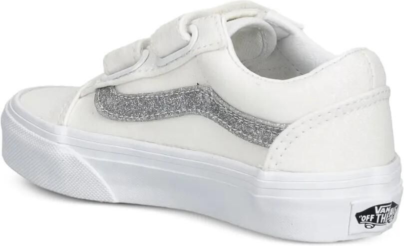 Vans Kids Old Skool sneakers met klittenband en glitters Wit - Foto 2