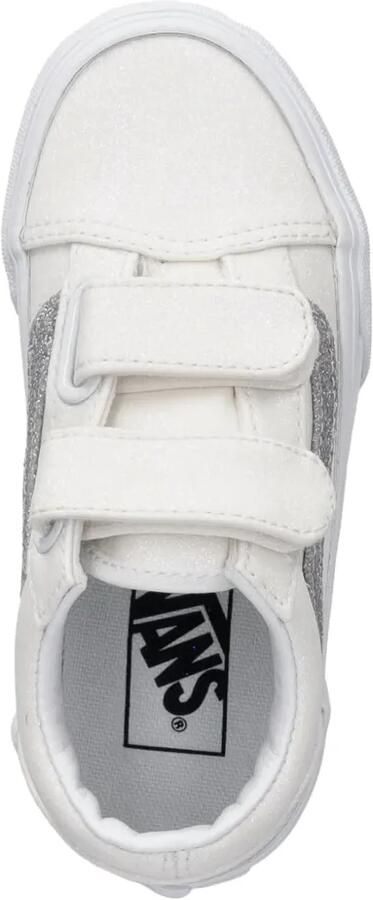 Vans Kids Old Skool sneakers met klittenband en glitters Wit - Foto 3
