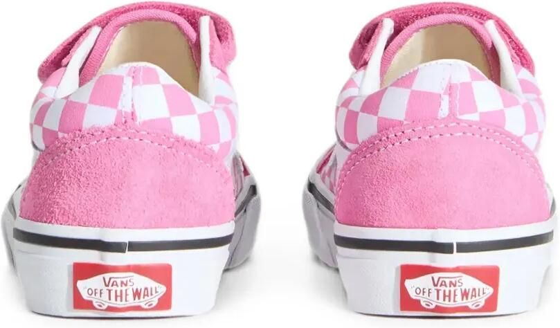 Vans Kids Old Skool V geruite sneakers met klittenband Roze - Foto 3