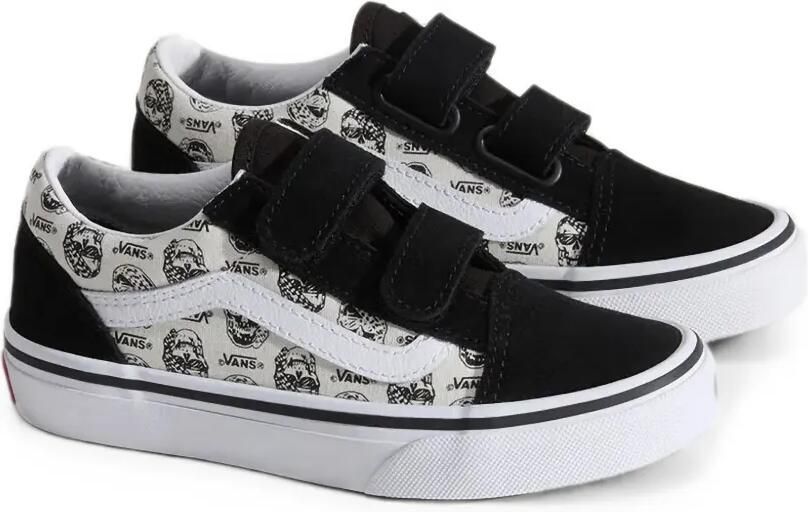 Vans Kids Old Skool V low-top sneakers met doodskopprint Wit