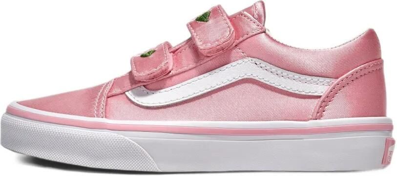 Vans Kids Old Skool V satin sneakers Roze