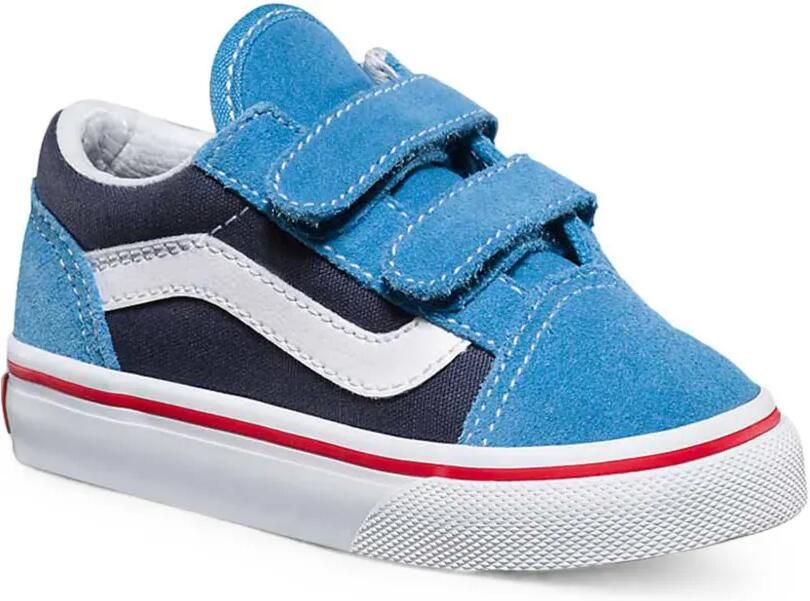 Vans Kids Old Skool V sneakers met klittenband Blauw