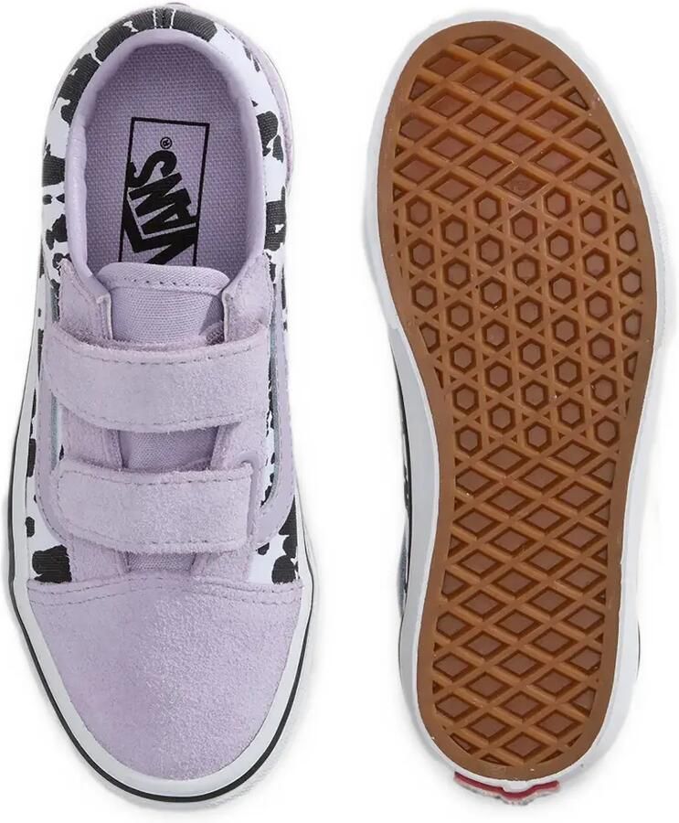 Vans Kids Old Skool V sneakers met klittenband en koeien-print Paars - Foto 2