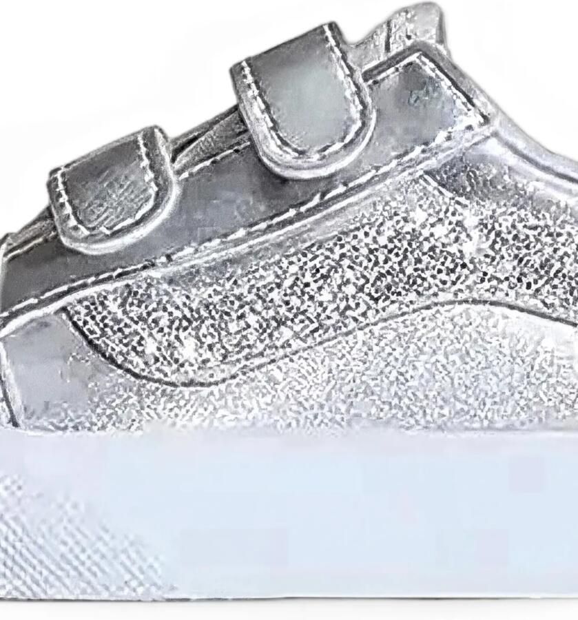 Vans Kids Old Skool V sneakers met klittenband Zilver