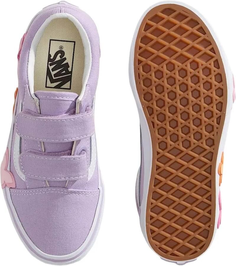 Vans Kids Old Skool V sneakers met vlinderapplicatie Paars - Foto 2