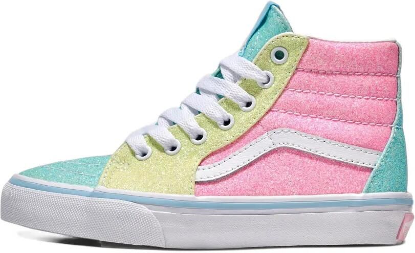 Vans Kids Sk8-Hi glitter sneakers Roze
