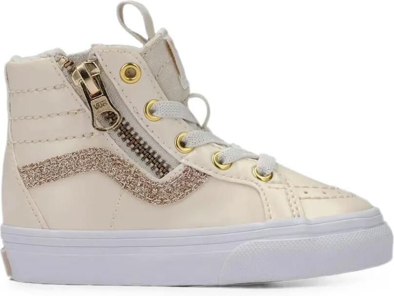 Vans Kids Sk8-Hi sneakers met glitters Beige