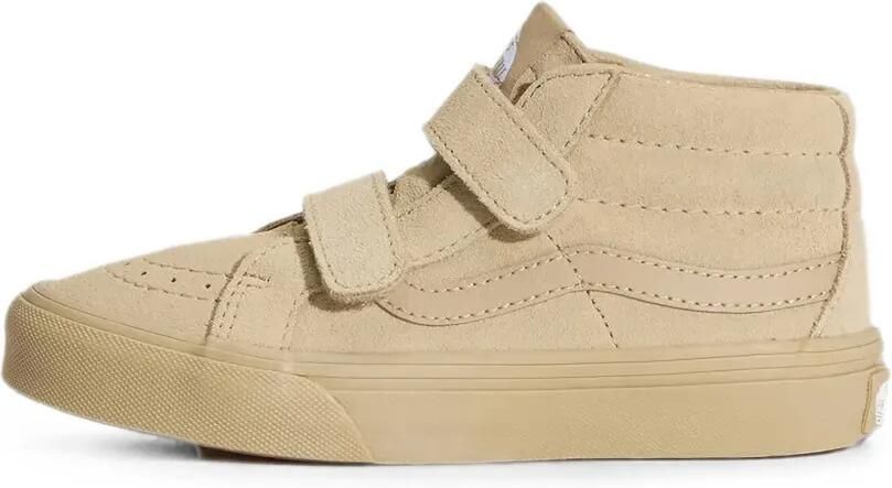 Vans Kids Sk8-Mid sneakers met klittenband Beige