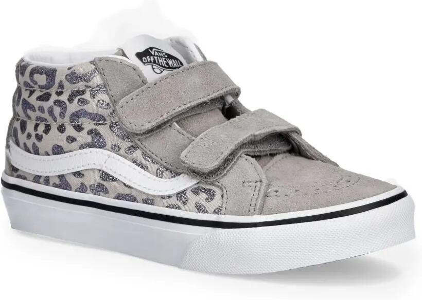 Vans Kids SK8-Mid sneakers met klittenband en luipaard-print Grijs - Foto 2