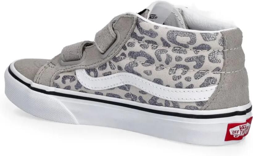 Vans Kids SK8-Mid sneakers met klittenband en luipaard-print Grijs - Foto 3
