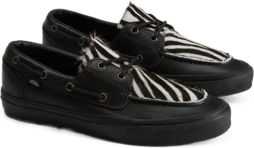 Vans Leren bootschoenen met zebraprint Zwart - Foto 2