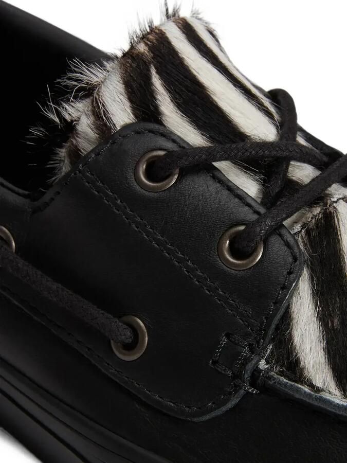 Vans Leren bootschoenen met zebraprint Zwart - Foto 5