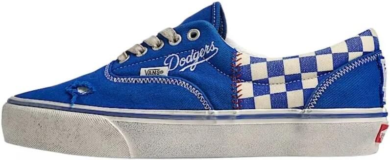 Vans Los Angeles Dodgers Classic Era checkered sneakers Blauw