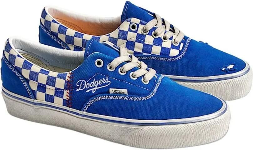 Vans Los Angeles Dodgers Classic Era checkered sneakers Blauw - Foto 2