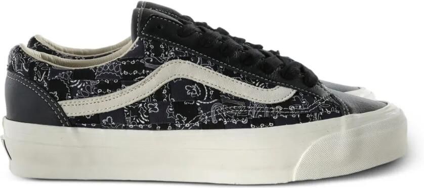 Vans Old Skool 36 leren sneakers met paisley-print Zwart