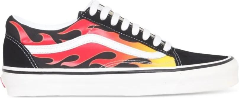 Vans Old Skool 36 sneakers met vlammen-print Zwart