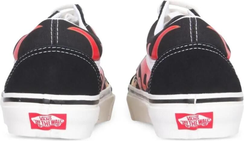 Vans Old Skool 36 sneakers met vlammen-print Zwart - Foto 4