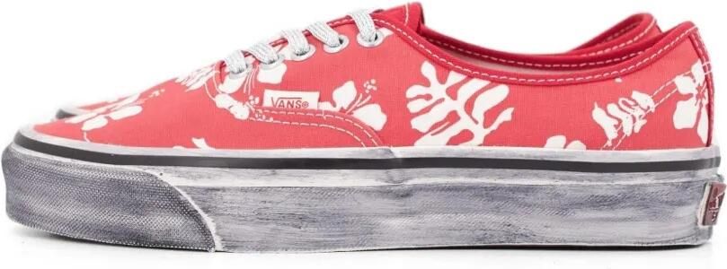 Vans Premium Authentic sneakers met bloe print Rood