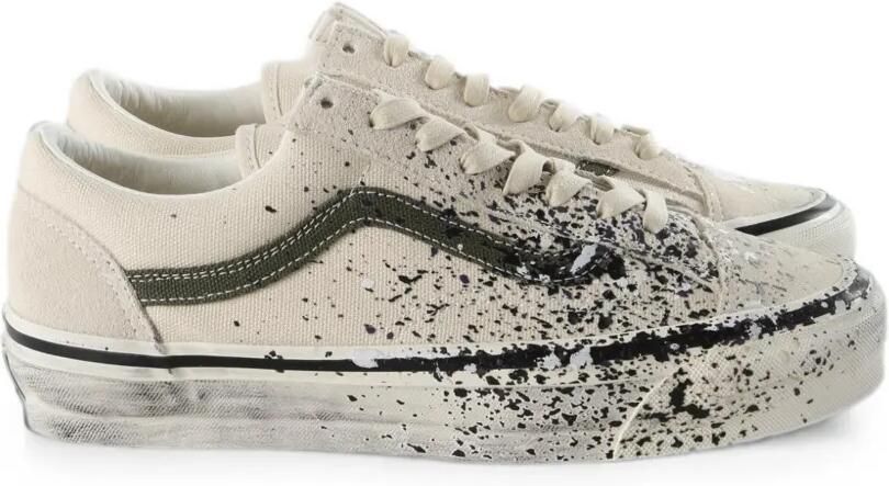 Vans Premium Old Skool sneakers met verfspatten Beige