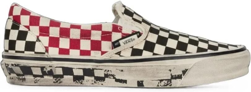 Vans x A.O.D. by Slam Jam Premium Classic geruite slip-on sneakers Wit