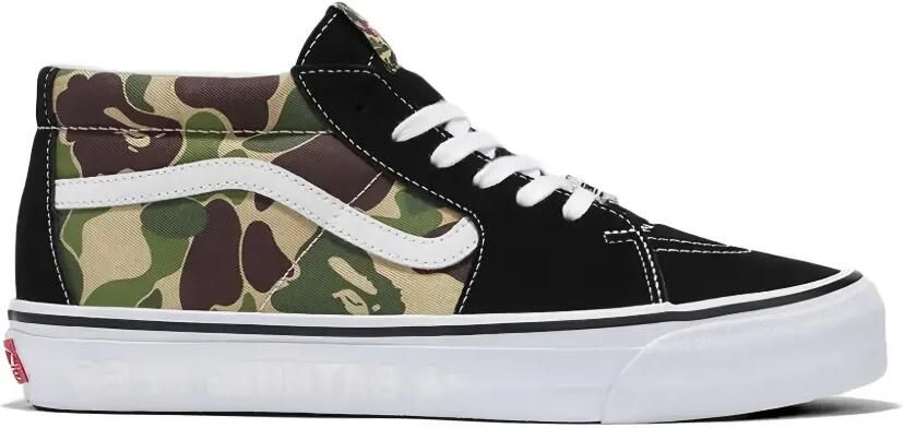 Vans x BAPE SK8-Mid sneakers Zwart