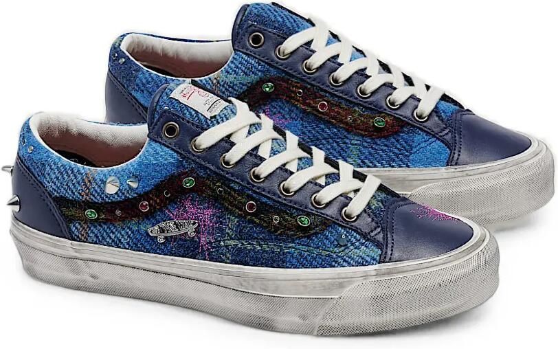 Vans x Harris Tweed Old Skool 36 sneakers Blauw - Foto 2
