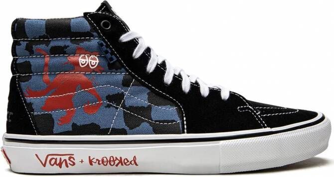 Vans "x Krooked By Natas For Ray Skate Sk8 high-top sneakers" Blauw