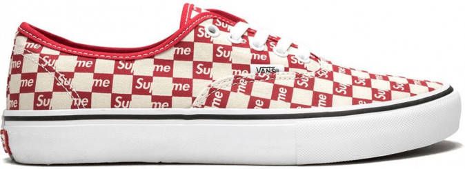 Vans x Supreme Authentic Pro “Supreme Checkered Red” low-top sneakers Wit