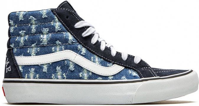 Vans "x Supreme Sk8-Hi Pro “Hole Punch Denim Blue sneakers" Blauw