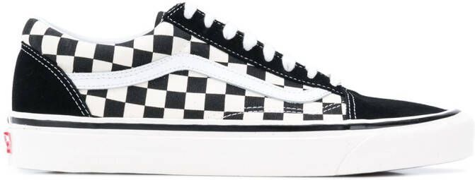 Vans zwart en wit old skool 36 grijs leren en canvas sneakers