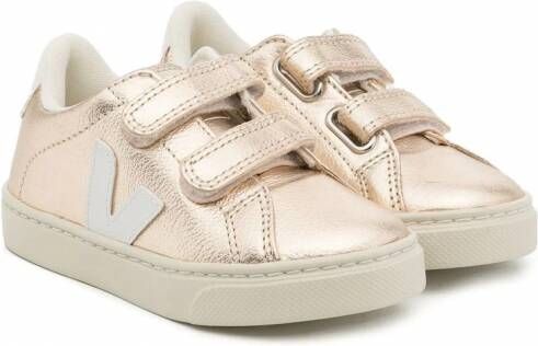 VEJA Kids Esplar sneakers met klittenband Metallic