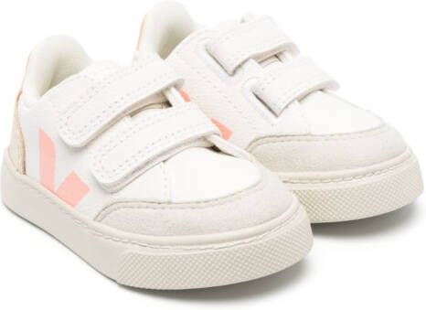 VEJA Kids V-12 leren sneakers Wit