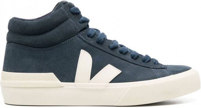 VEJA High-top sneakers met logopatch Blauw