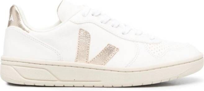 VEJA V-10 ChromeFree leren sneakers Wit