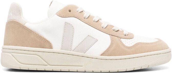 VEJA V-10 sneakers met vlakken Beige