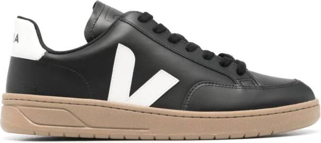 VEJA V-12 leather sneakers Zwart